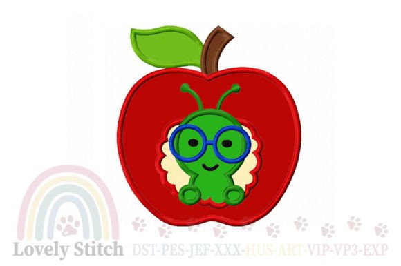 Apple Worm Applique Embroidery Design Review