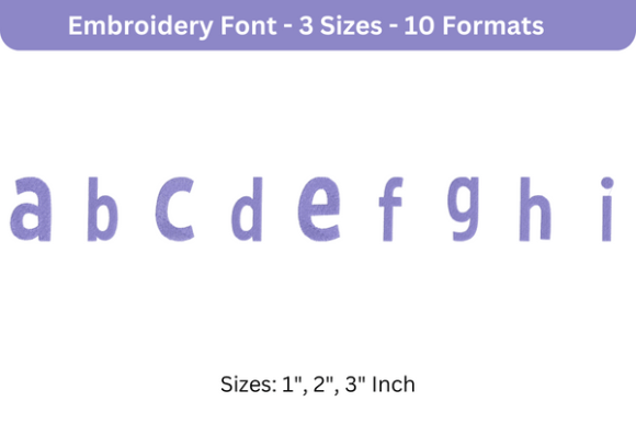 Bimbo Font Lowercase a to I