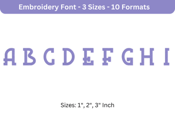 Blue Plate Font Uppercase A-I: An Embroidery Designer Review