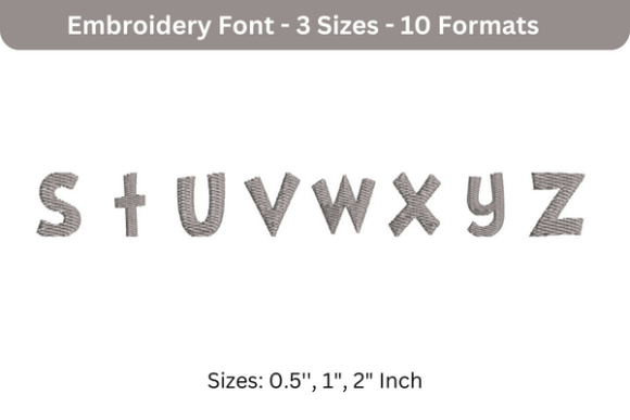 DrSue Font Lowercase S to Z: Boutique Embroidery Review