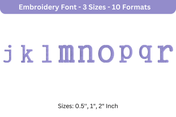 Executive Font Lowercase J to R: Professional Embroidery Font Review