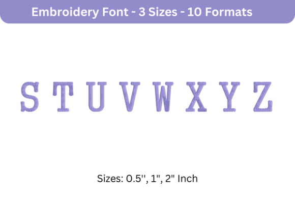 Executive Font Uppercase S to Z Under the Needle