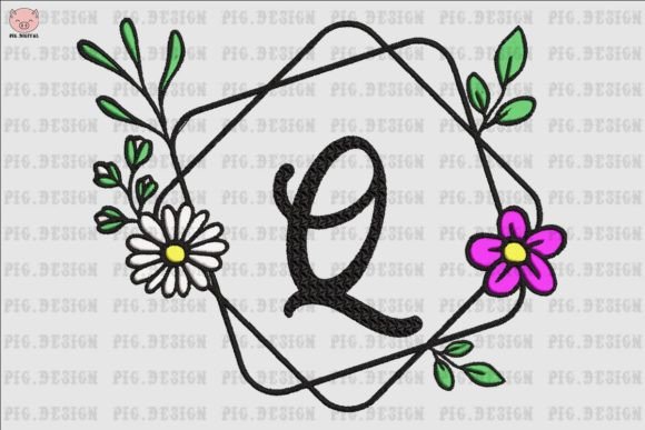 Flower Daisy Font Q: Sweatshirt Embroidery Review