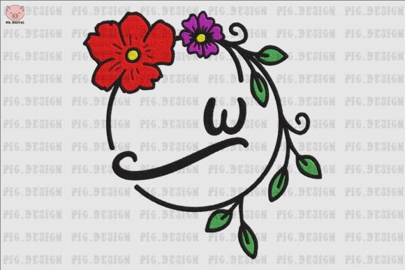 Flower Font W: Seasonal Embroidery Review and Ideas