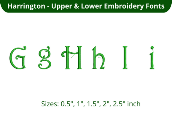 Harrington Font GHI: Seasonal Embroidery Review